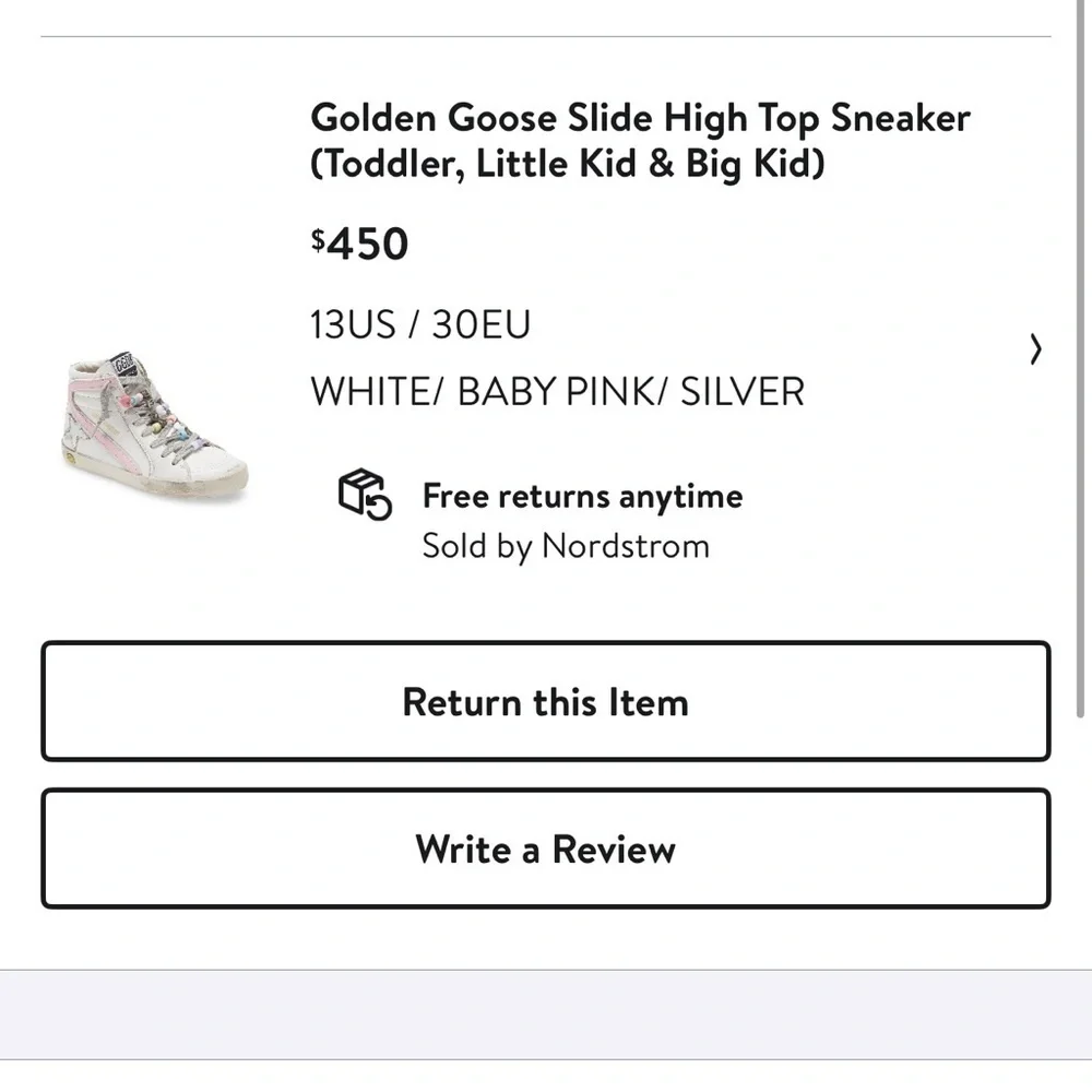 Golden Goose Nordstrom exclusive high tops. Not available anymore. Size 30